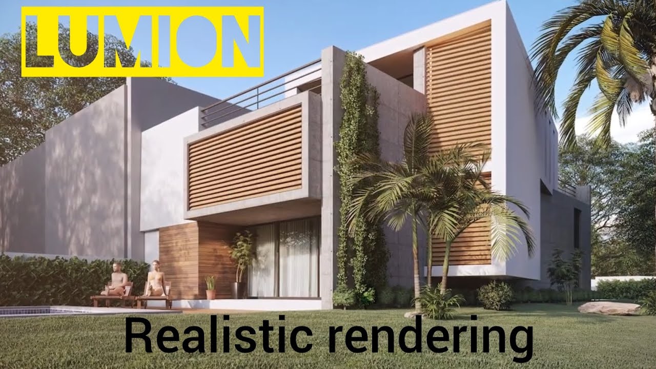 урок lumion realistic render # визуализация современного  жилого  дома  Лимион/ФОТОШОП