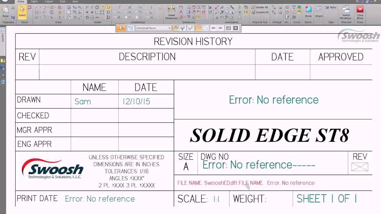 Solid Edge 2D Drafting - Title Blocks