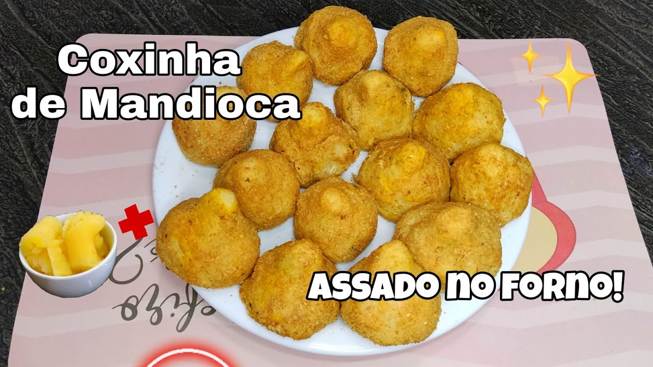 COMO FAZER COXINHA DE MANDIOCA ASSADA NO FORNO *super saudável* 😋✨
