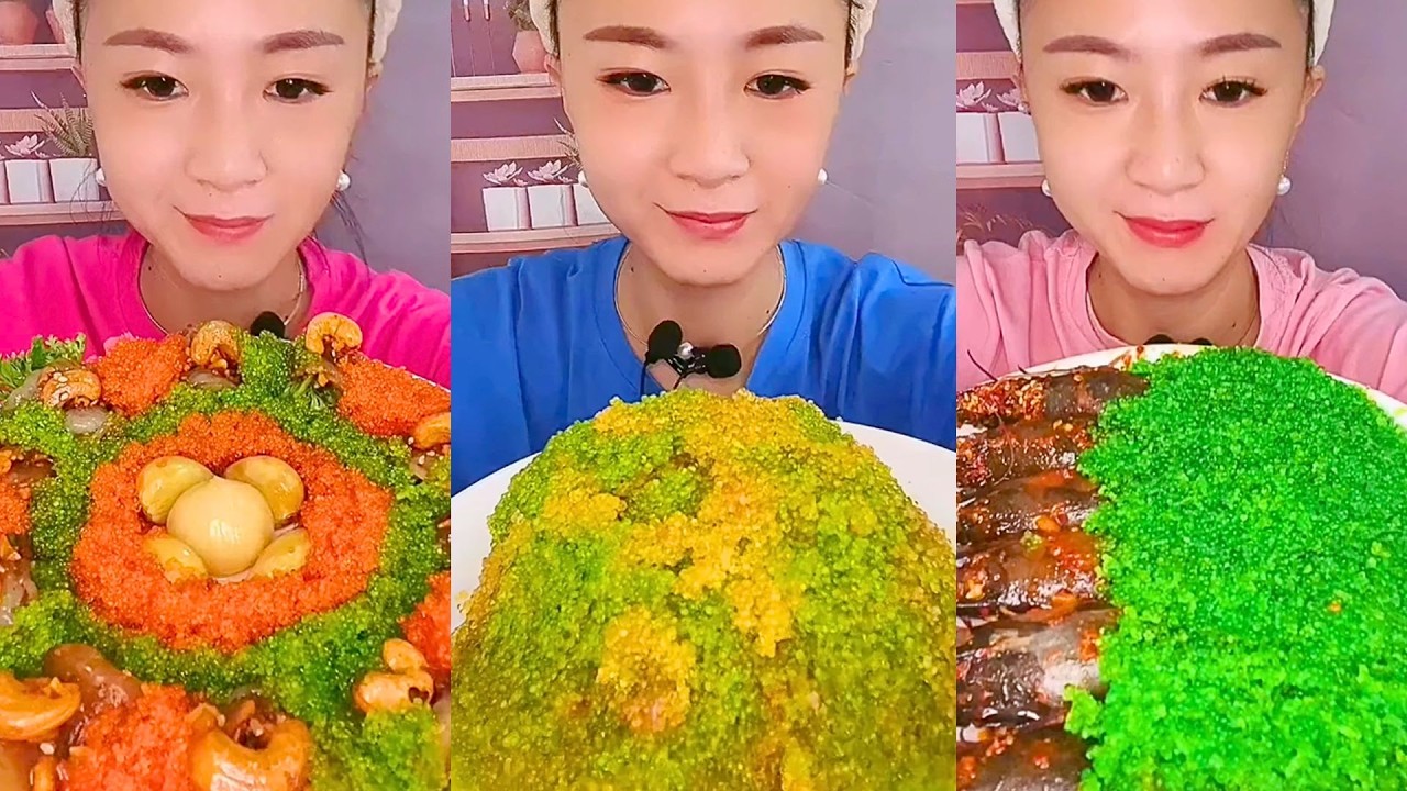 Satisfying Eating Sounds with Colorful ASMR Crunchy Mukbang Compilation #235