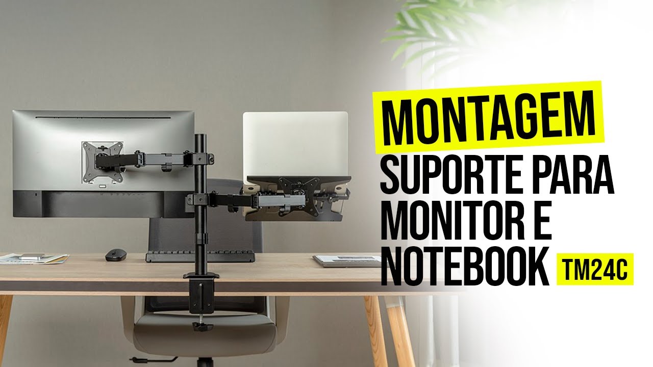 Montagem e instalação do suporte para monitor e notebook TM24C CENTRAL SUPORTES