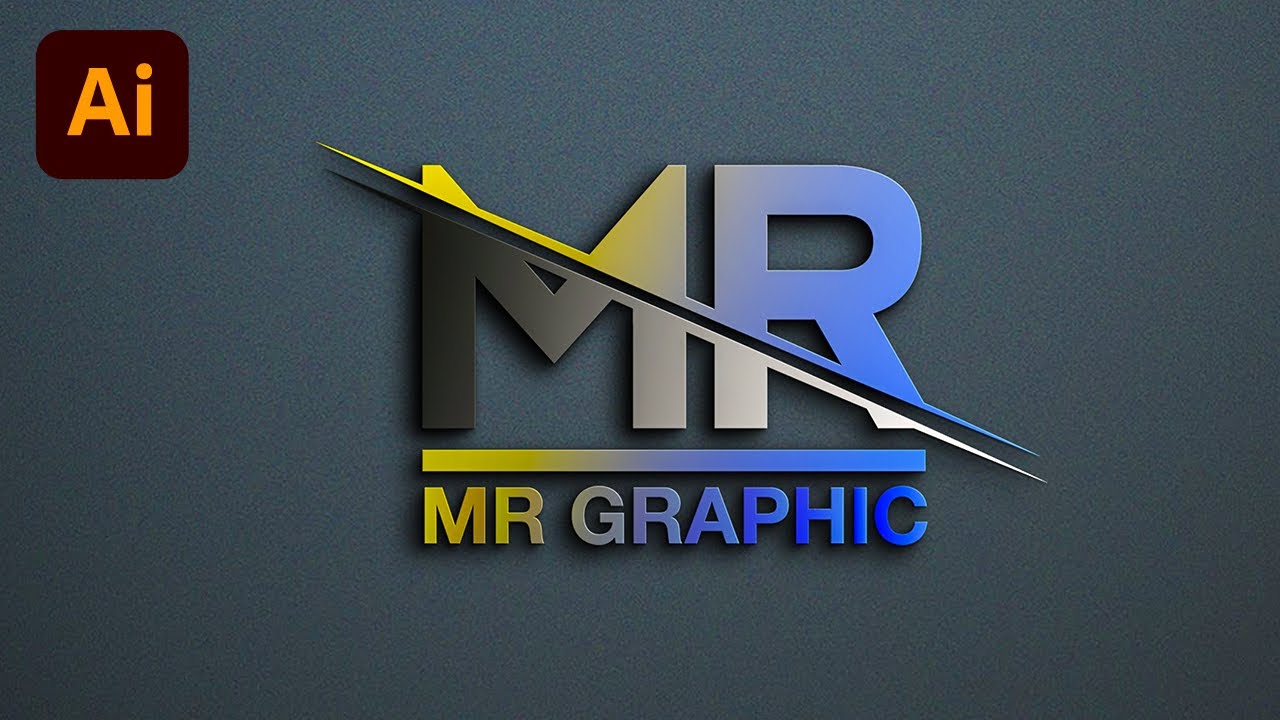 Как создать логотип в Adobe Illustrator — Дизайн логотипа MR Letter — Дизайн логотипа в Illustrator