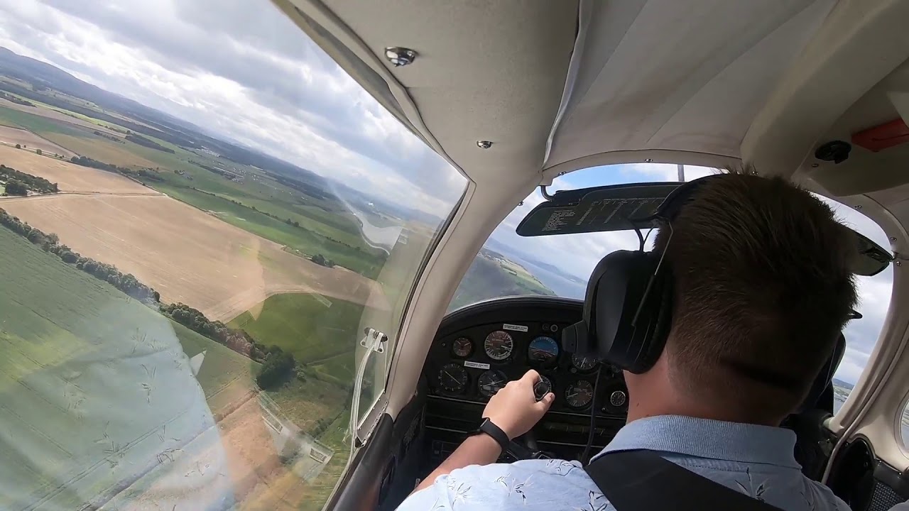 PA28-161 Landing at Inverness Airport EGPE