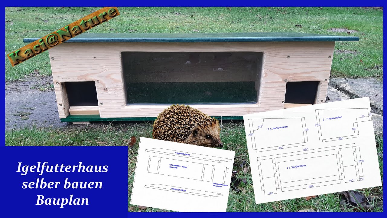 #Igelfutterhaus selber bauen.  Der Bauplan zum  