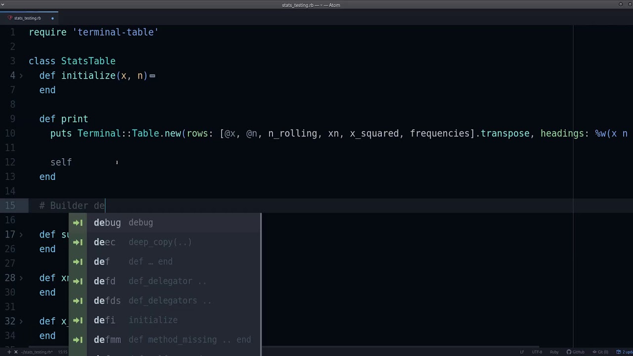 (Live!) Ruby Science & Descriptive Statistics