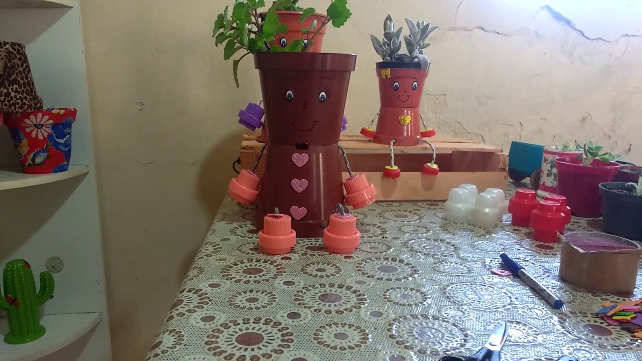 Ensinando vaso boneca para suculentas!!