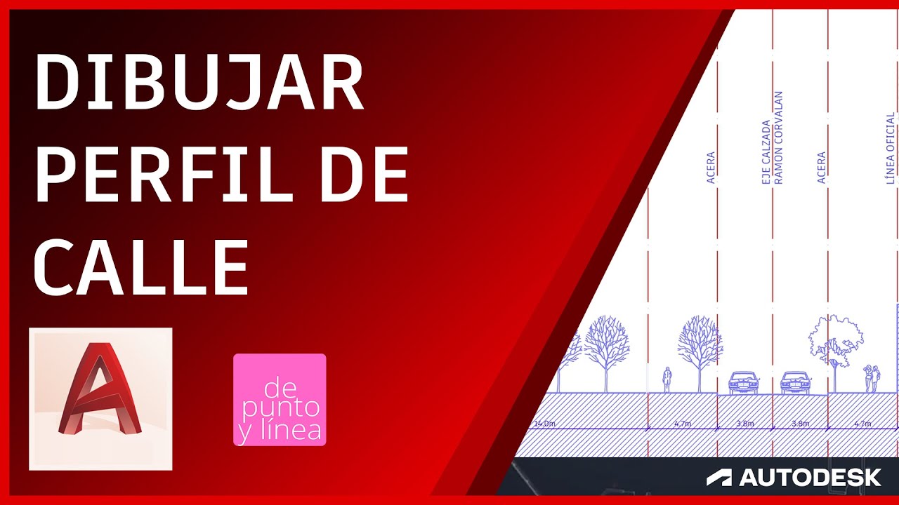 Cómo dibujar PERFIL DE CALLE en AutoCAD