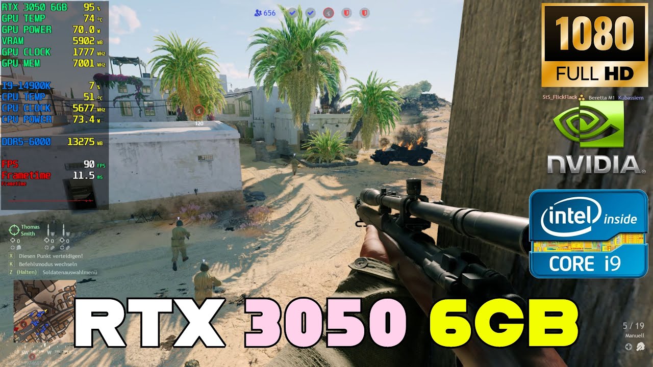 Enlisted | RTX 3050 6GB | i9-14900K | 1080p | DLSS Quality | Ultra Settings
