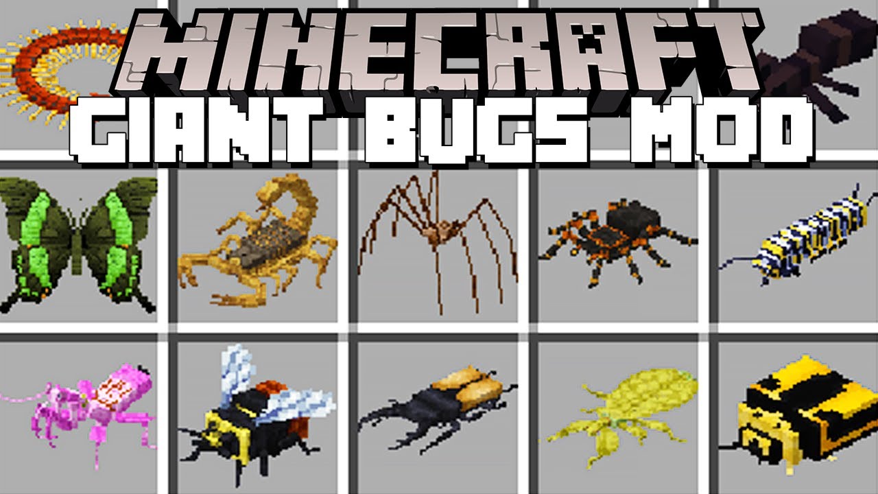 Minecraft GIANT BUGS / REALISTIC INSECTS MOD! (Minecraft Mods)