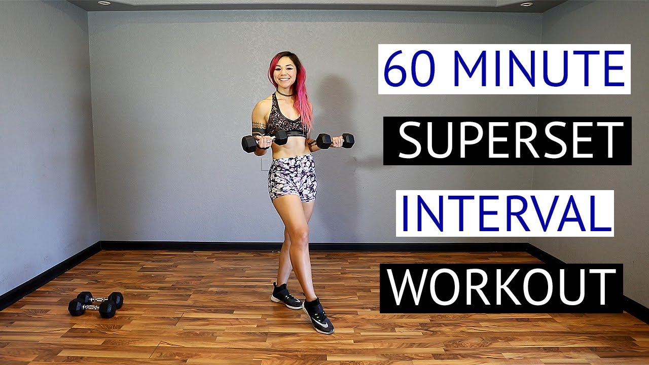 60 Minute SUPERSET At Home Workout w/ Dumbbells! | Strength, Cardio & Abs