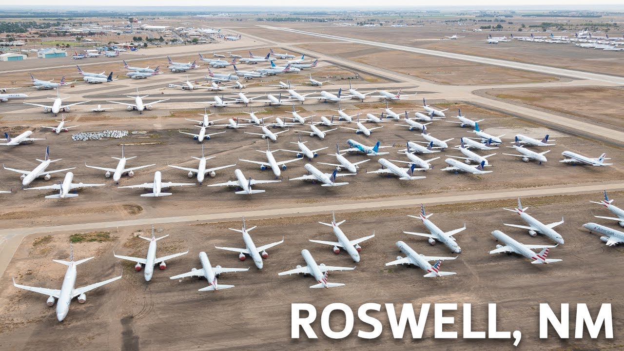 Aerial Tour of Roswell's aircraft boneyard | Short Film