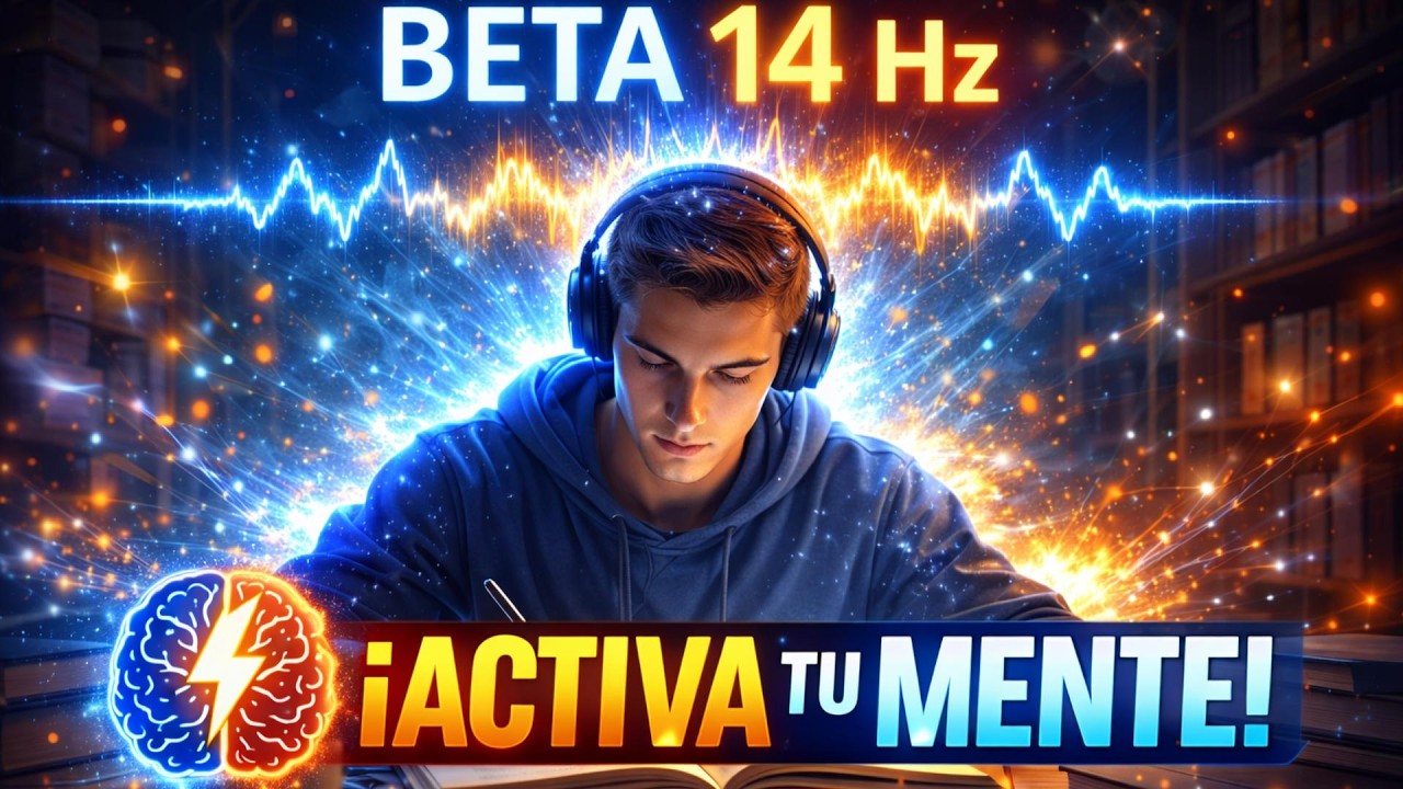 ⚡ Activa Tu Cerebro al Máximo y Estudia Como un Genio 14Hz  ONDAS BETA  #frecuencias 