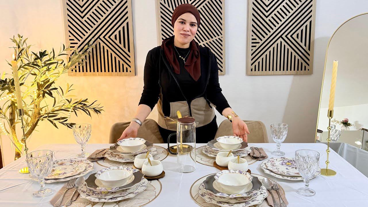 ريحة تونس 🇹🇳 وصلتني لشهر  رمضان 🌙 زينة طاولتي - أفكاري البسيطة لطاولة مضخمة - تحضيراتي الأخيرة 