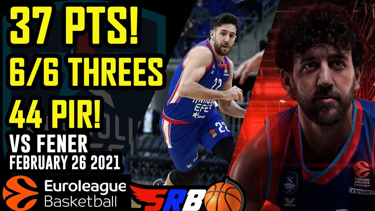 VASILIJE MICIC 37 POINTS! 6/6 threes 44 PIR | Fenerbahce - Efes | Full Highlights | 26.02.2021