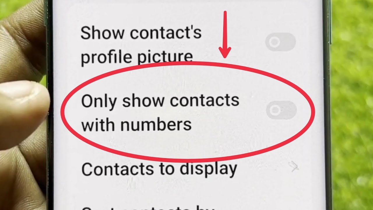 Only show contacts with numbers in OnePlus Phones