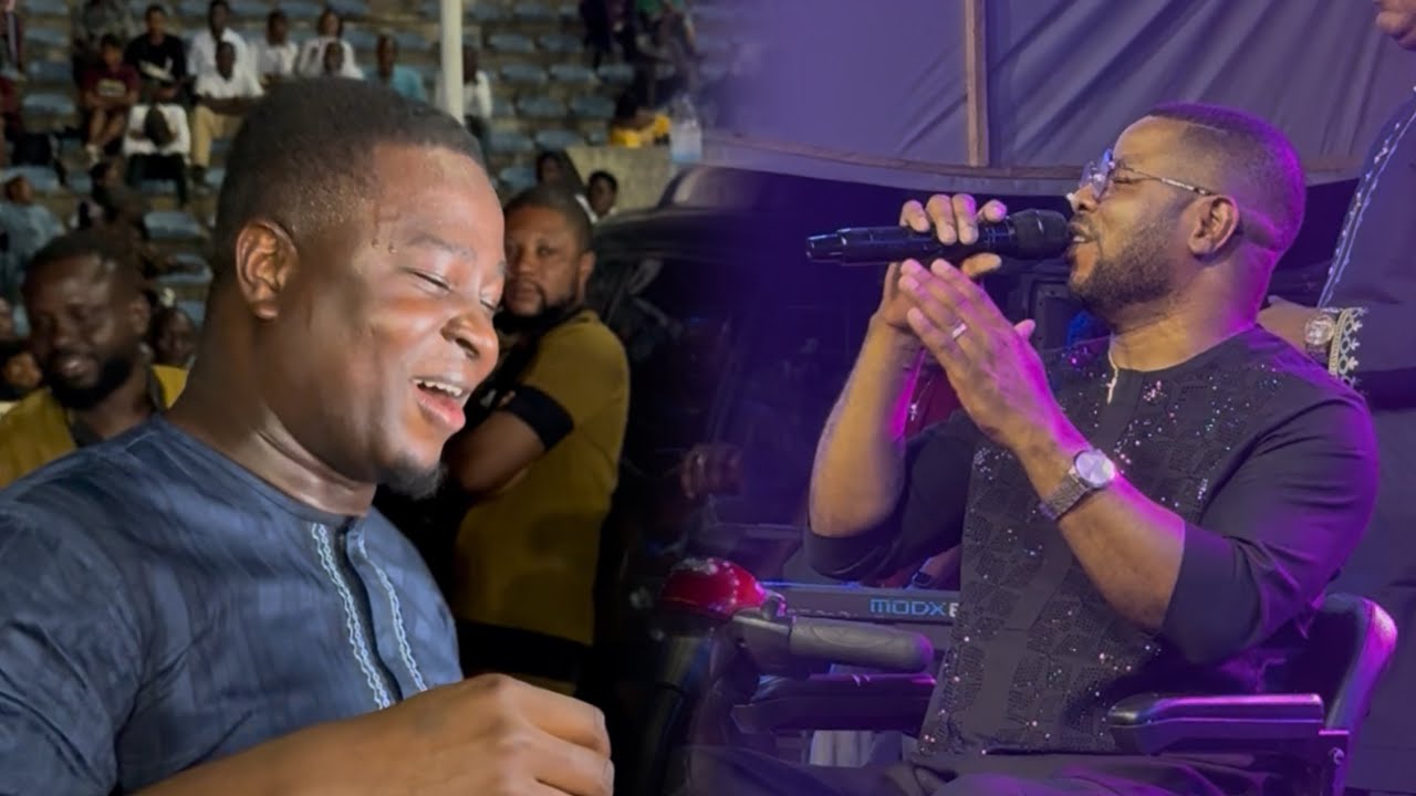 SEE HOW BIDEMI OLAOBA WISH YINKA AYEFELE HAPPY BIRTHDAY AS HE SHUTDOWN THE STAGE @ JUDAH MEGA PRAISE