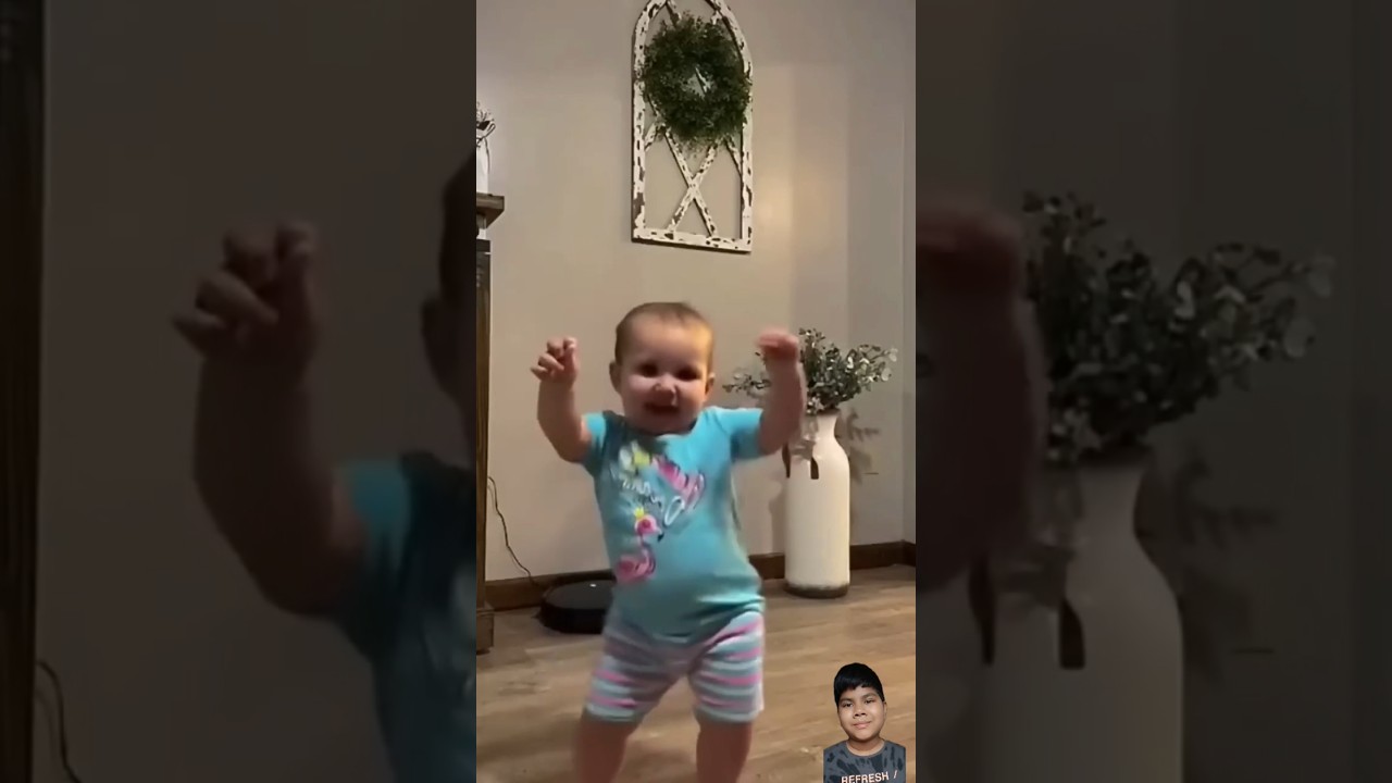 Cute baby dancing 🍓🌸✨
