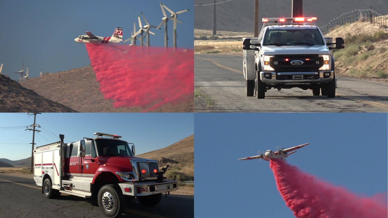 Multiple Agencies Fight the Wind Fire in Tehachapi