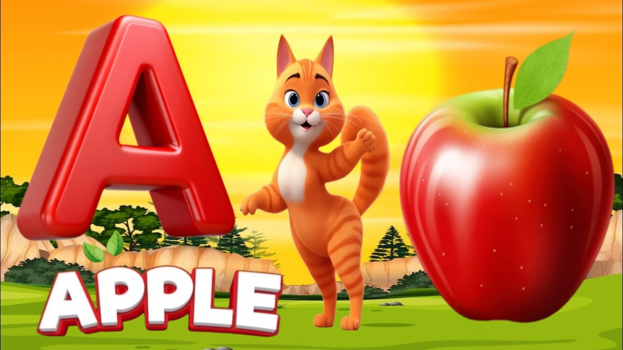 Phonics Song 2 with TWO Words in 3D - A For Airplane - ABC Alphabet Songs with Sounds for Childrens