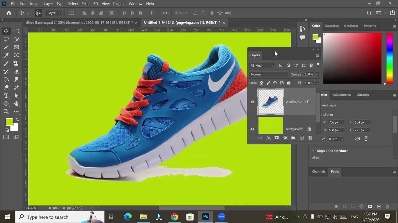 Photoshop | Lab-16 | How to make animation | Export as GIF file | Timeline panel | Motion graphics