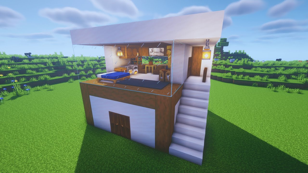 Minecraft MODERN HOUSE TUTORIAL - Minecraft Самоделка