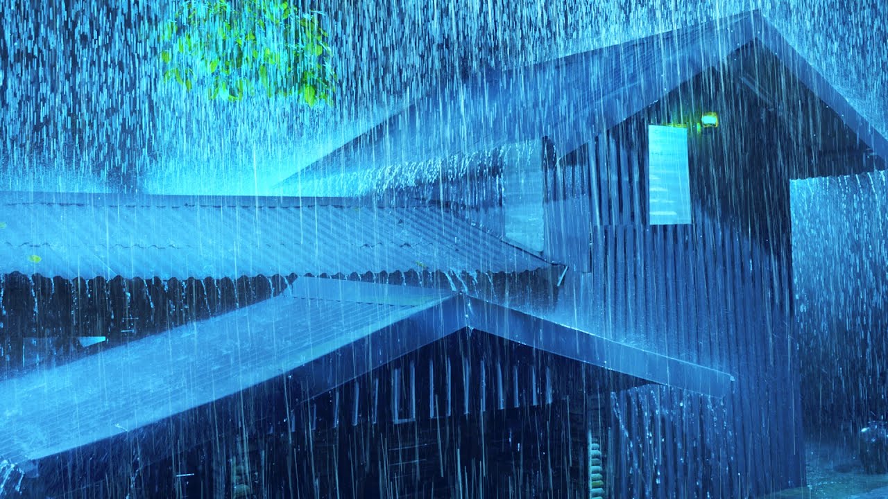 Звуки Сна Во Время Грозы ⛈️ Проливной Дождь И Сильный Гром На Жестяной Крыше | Атмосфера Ночного Што