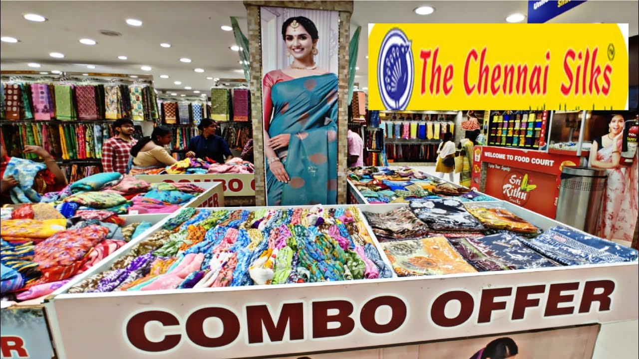 The Chennai Silks Daily Wear 1+1+1 Combo Offers sarees Collections|Chiffon.Poonam.MarbleChiffon....
