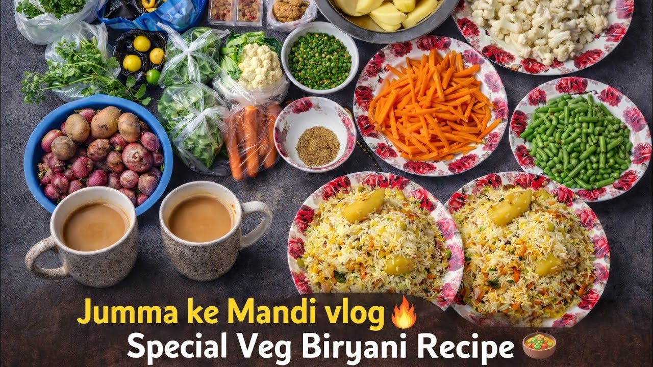 JUMMA ROUTINE..JUMMA KE MANDI FULL VLOG🔥 ...SPECIAL VEG BIRYANI RECIPE 🍲😋
