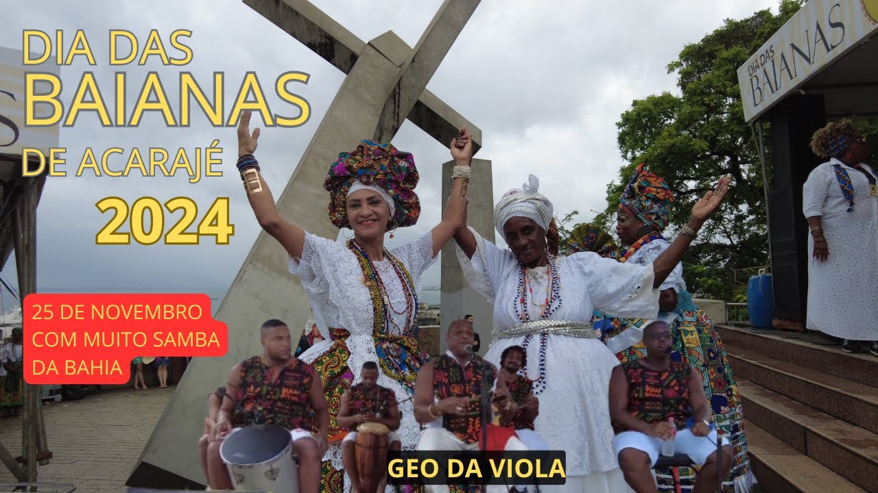 SALVADOR BAHIA - DIA DAS BAIANAS DE ACARAJÉ, MUITO SAMBA DE RODA NA PRAÇA DA CRUZ CAÍDA PELOURINHO