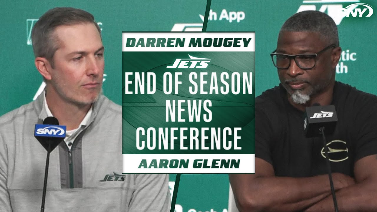 Jets GM Darren Mougey and head coach Aaron Glenn look back at losing, promise better days ahead