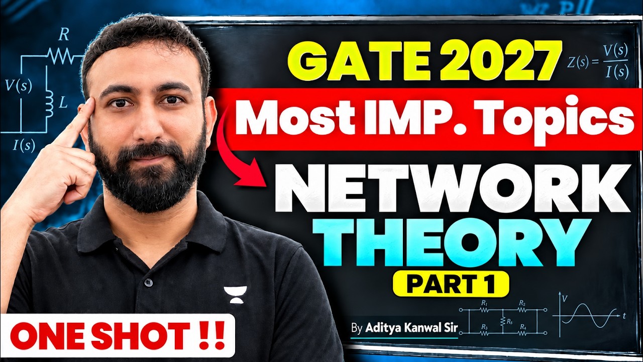 GATE 2027 Network Theory One Shot Part 1 | Most Important Topics by Aditya Kanwal Sir
