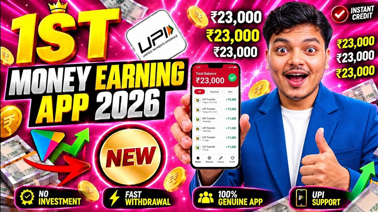 Paisa kamane wala app 2026 | NEW UPI MONEY EARNING APP | New Earning App Today 