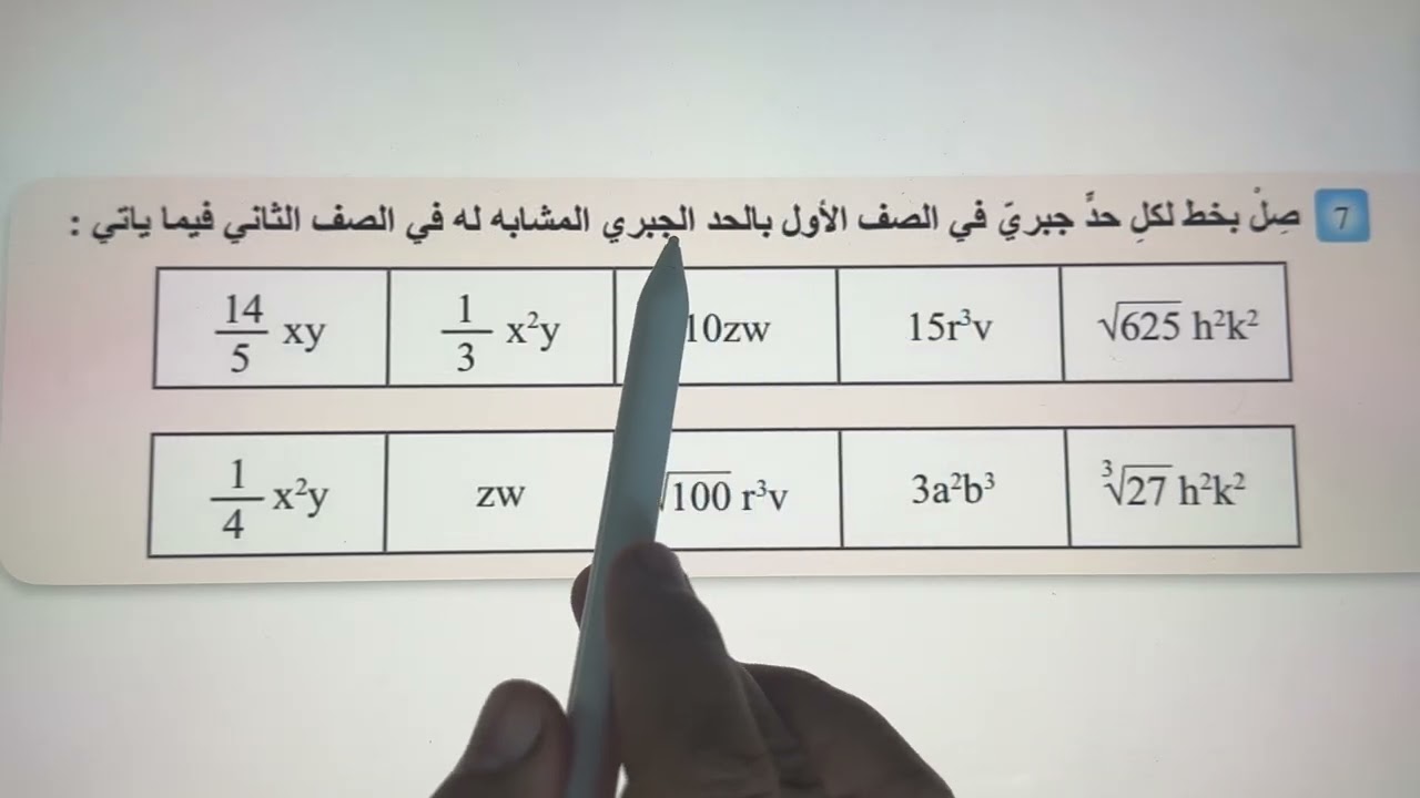 اختبار الفصل الثالث صفحه  80  رياضيات الاول المتوسط