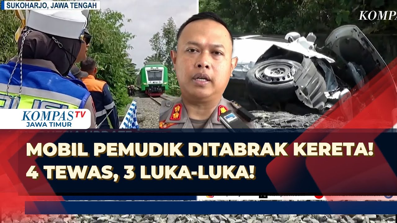 Mobil Pemudik Tertabrak Kereta Api di Sukoharjo, Empat Orang Tewas