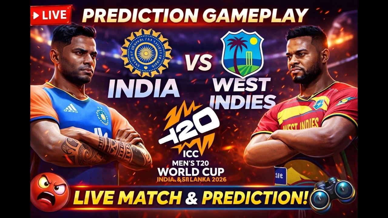 🔴 IND vs WI T20 World Cup 2026 Live 🔥 | Cricket 26 Prediction Gameplay | Who Will Win? | Veerakoli