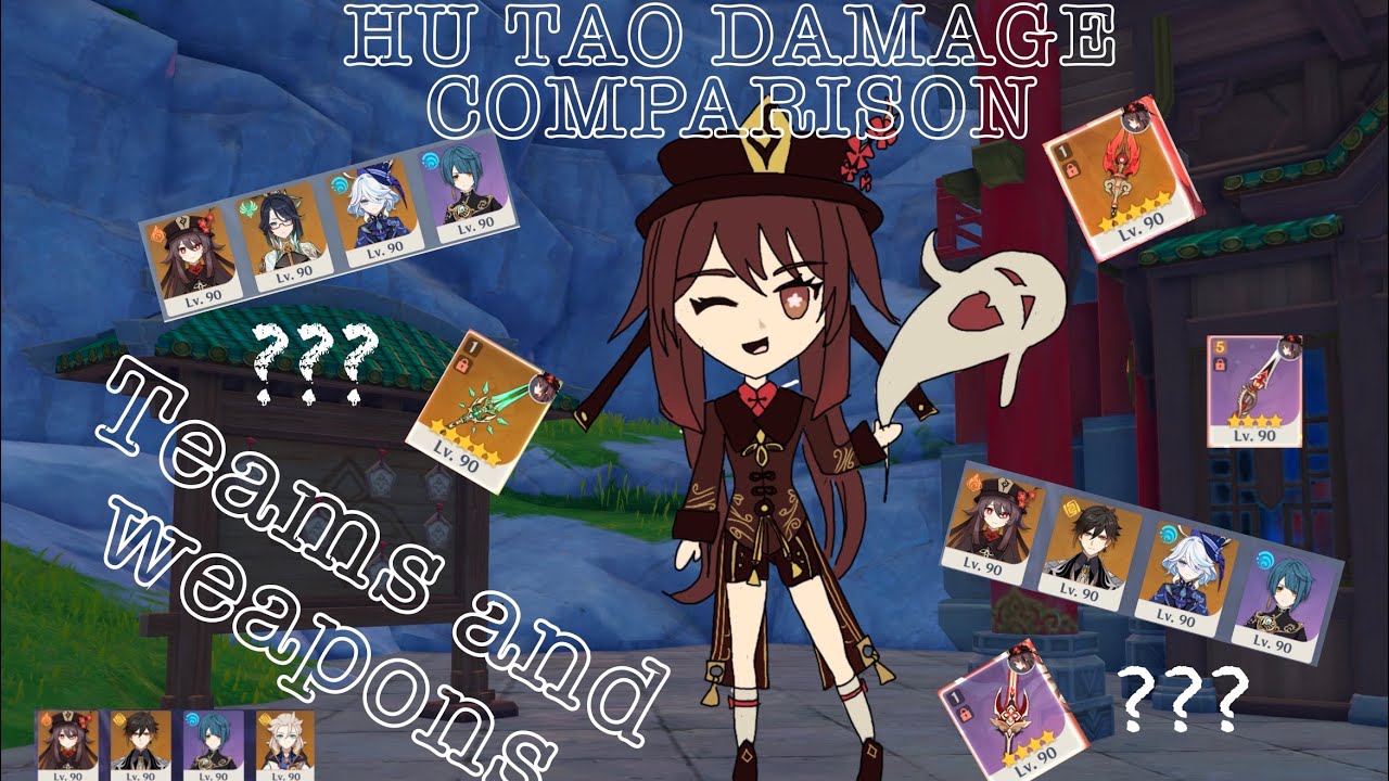 HU TAO | Damage comparison |  Teams and Weapons | Genshin Impact