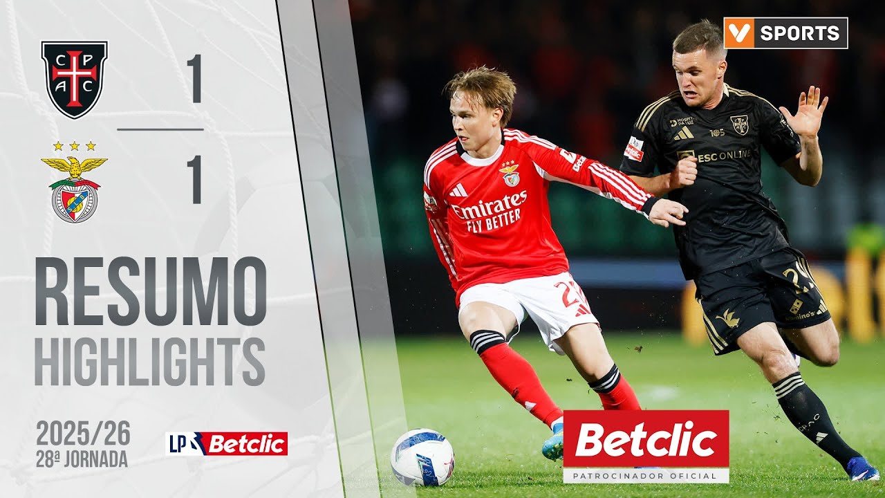 Resumo: Casa Pia  1-1 Benfica (Liga 25/26 #28)