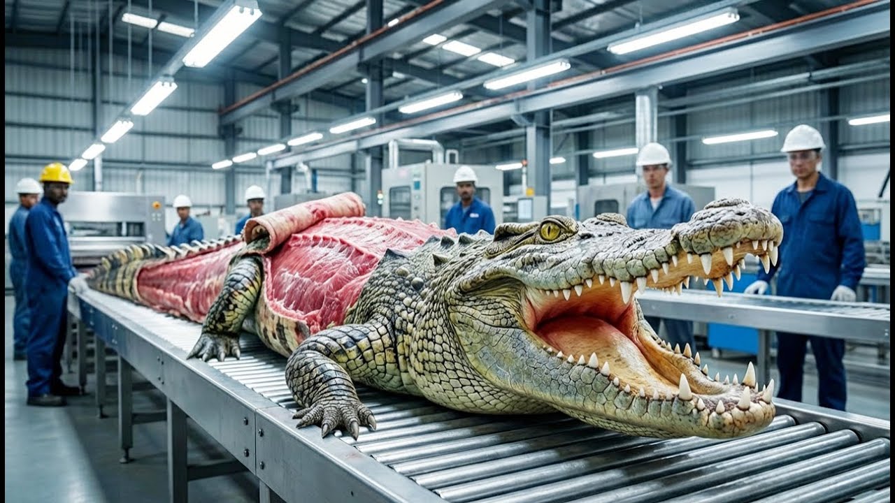 Inside a Crocodile Leather Factory: Nurturing to Luxury Handbag (Full Process)