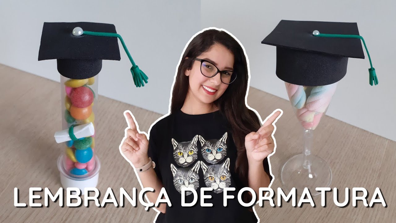 LEMBRANÇAS DE FORMATURA EM EVA | TUBETE E TAÇA PERSONALIZADOS #DIY