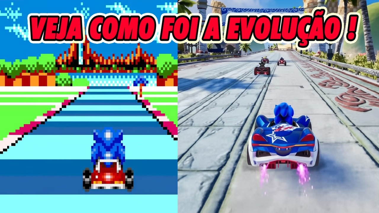 A EVOLUÇÃO DOS JOGOS DE CORRIDA DO SONIC !