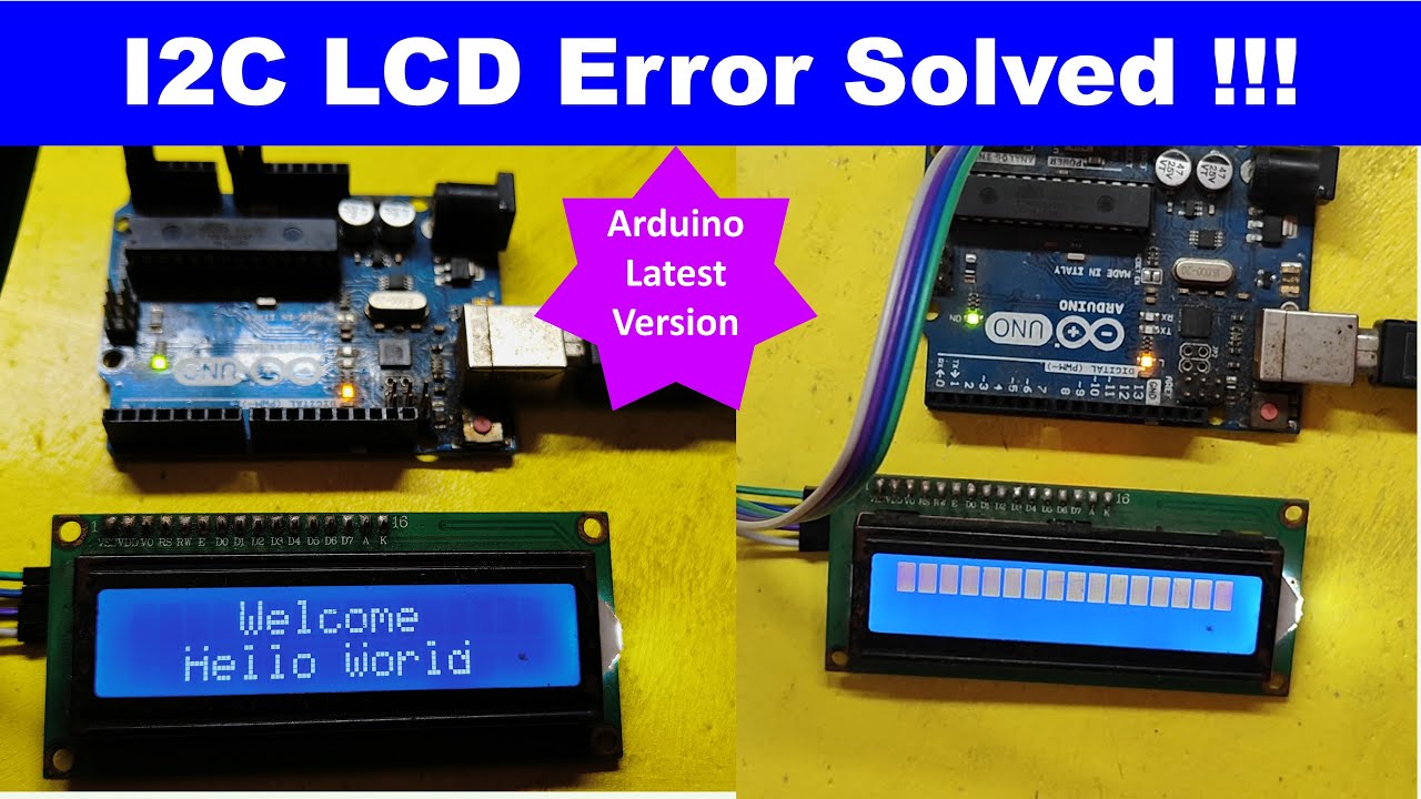 I2C LCD not showing Text | I2C LCD Errors Fixing || 16x2 LCD not displaying Text || 1602 LCD error