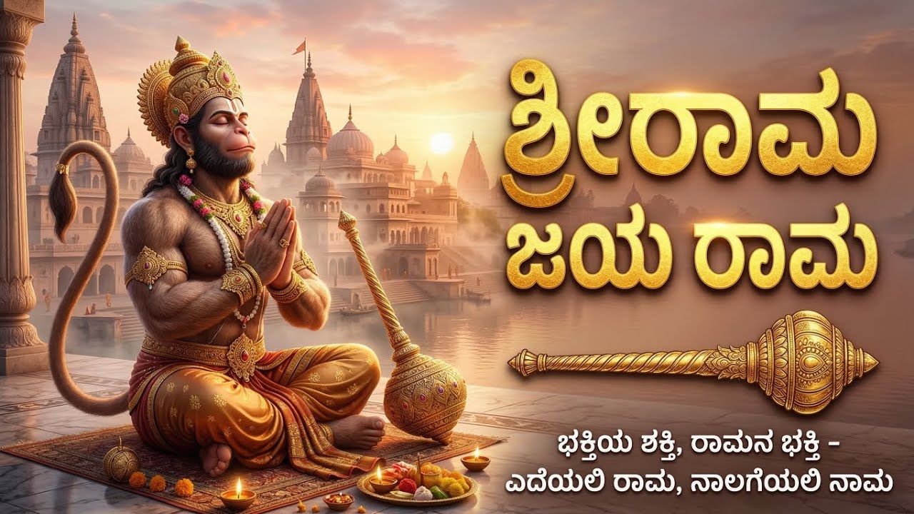 Sri Ram Jay Ram | Hanuman Chanting | Peaceful Rama Mantra | Kannada Devotional |Lord Rama #hanuman 