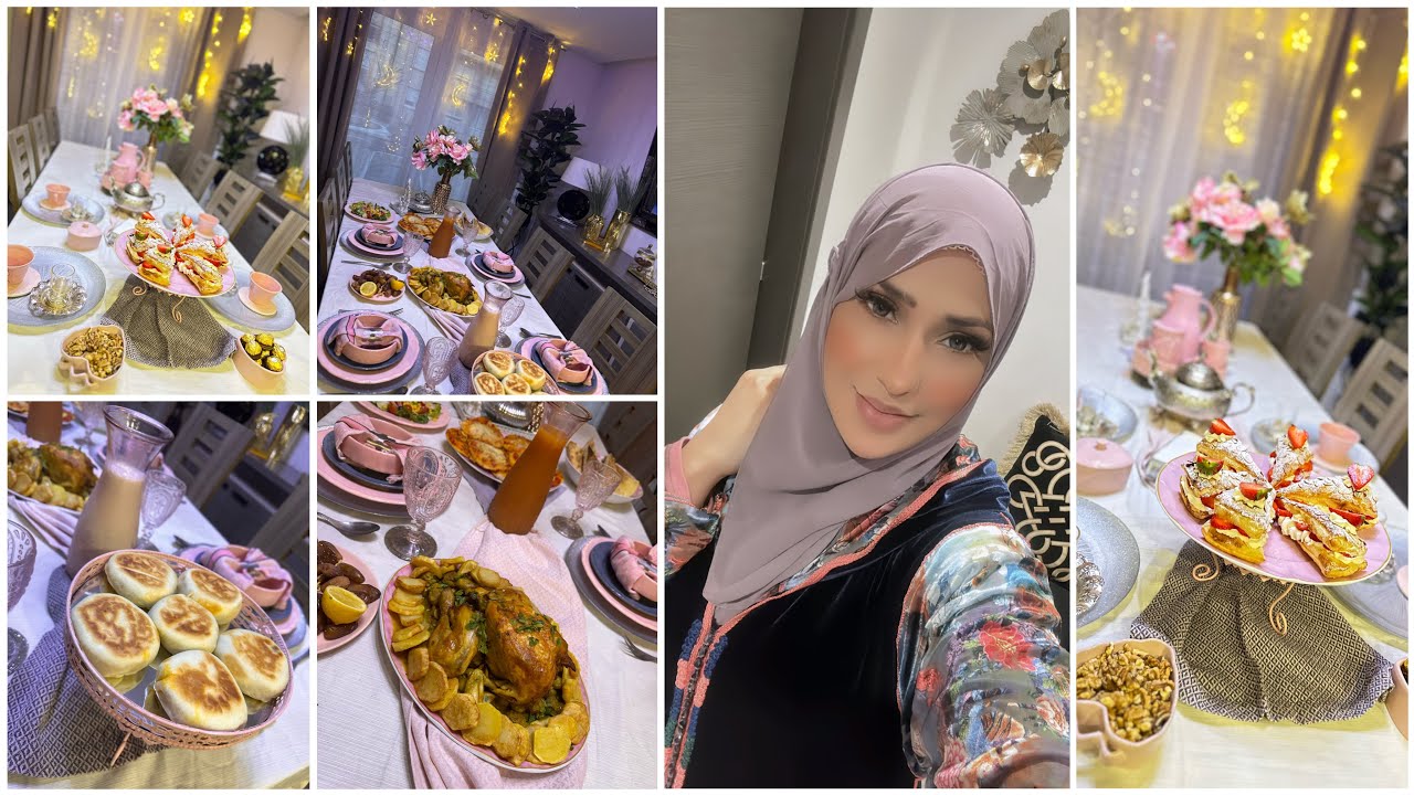 افطار ليلة نصف رمضان💫طاجين الزيتون 🤤مطلوع👍pizza👌خبز معمر سريع 🥰تحلية à la pâte ❤️feuilletée