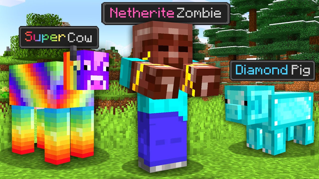 Paso Minecraft pero Hay Mobs Personalizados OP