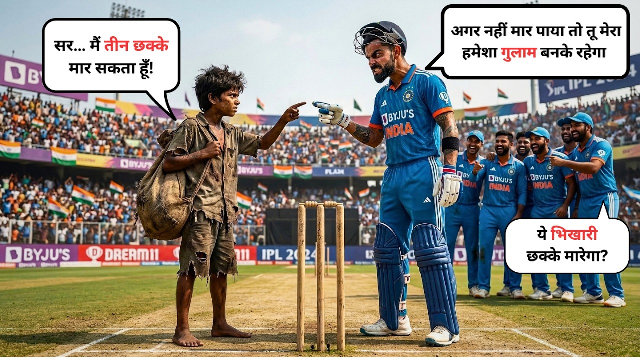 एक भिखारी ने 3 गेंदों में 100 करोड़ का मैच जिता दिया! 😱| T20 World Cup 2026 | Flying Story