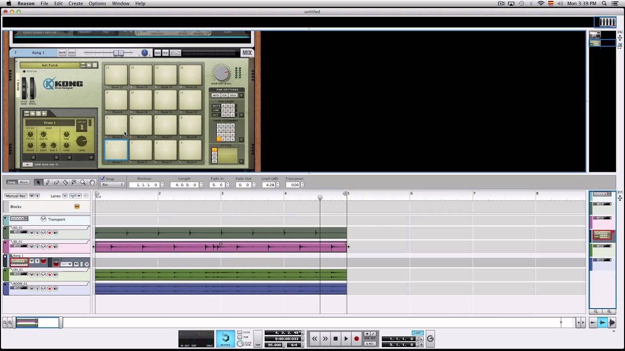 Propellerhead Reason 7 Tutorial - Create a Drum Trigger in Reason