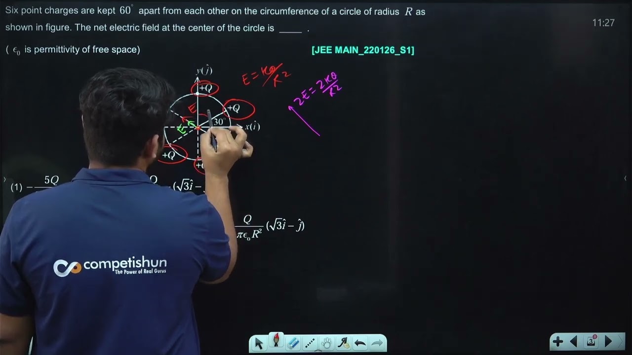 apart from each other on the circumference of a circle of radius  22 JAN 2026 SHIFT-1 JEE MAIN PYQ