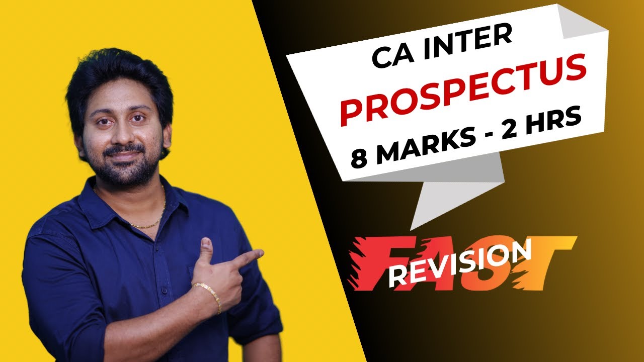 PROSPECTUS REVISION #castudents #cainterlaw  #cainter #ksacademy #motivation #icai