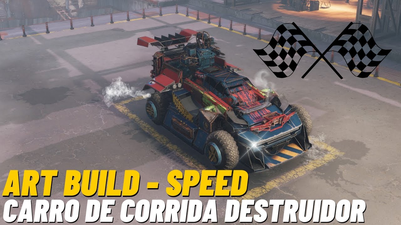 Crossout Art - Build - Montei um carro de corrida bem equipado, o Speed