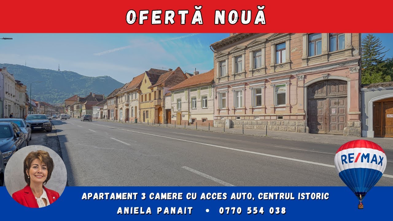 Apartament 3 camere cu acces auto, Centrul Istoric Brașov